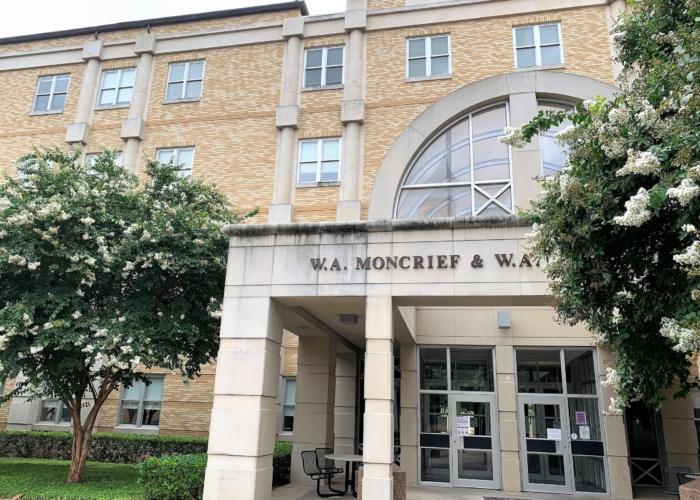 front entrance of Moncrief Hall