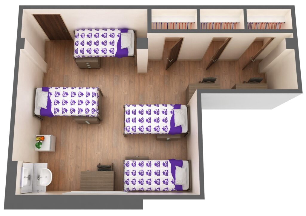 Sherley Quad with Shared Amenities