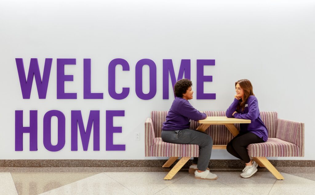 Students in Hill Hall